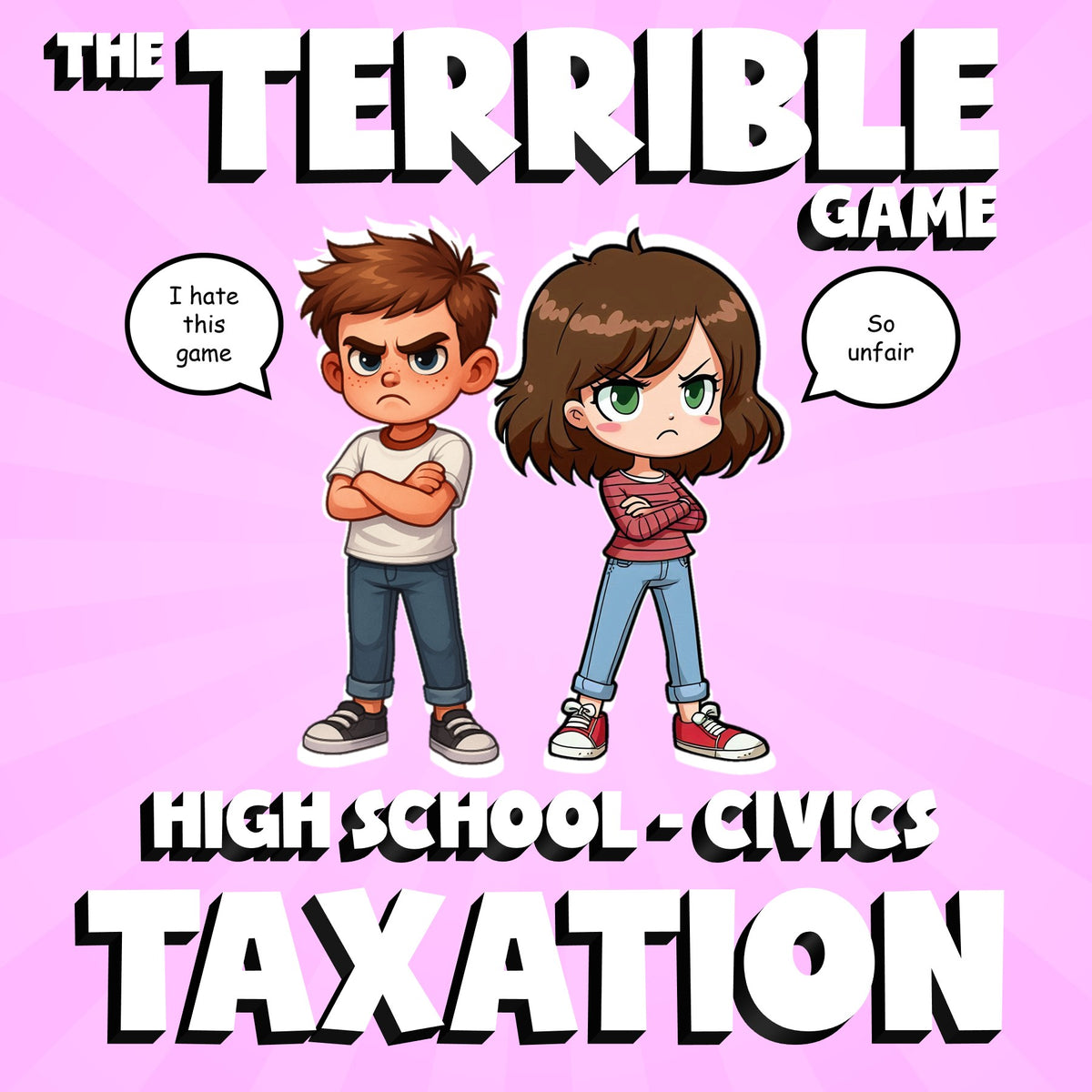 Taxation THE TERRIBLE GAME - No Prep Civics Review Activity