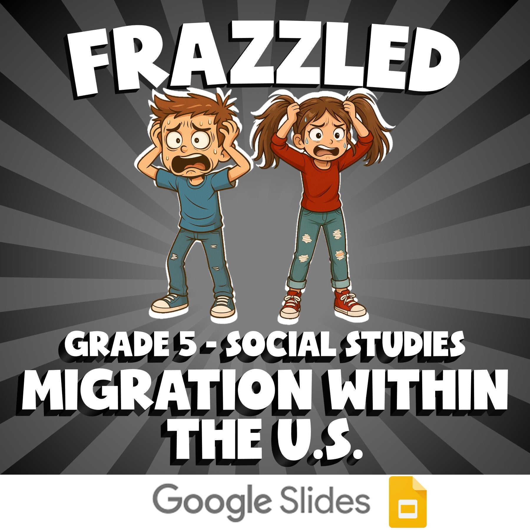 Migration Within the U.S. FRAZZLED Socials Game - No Prep Grade 5 Review