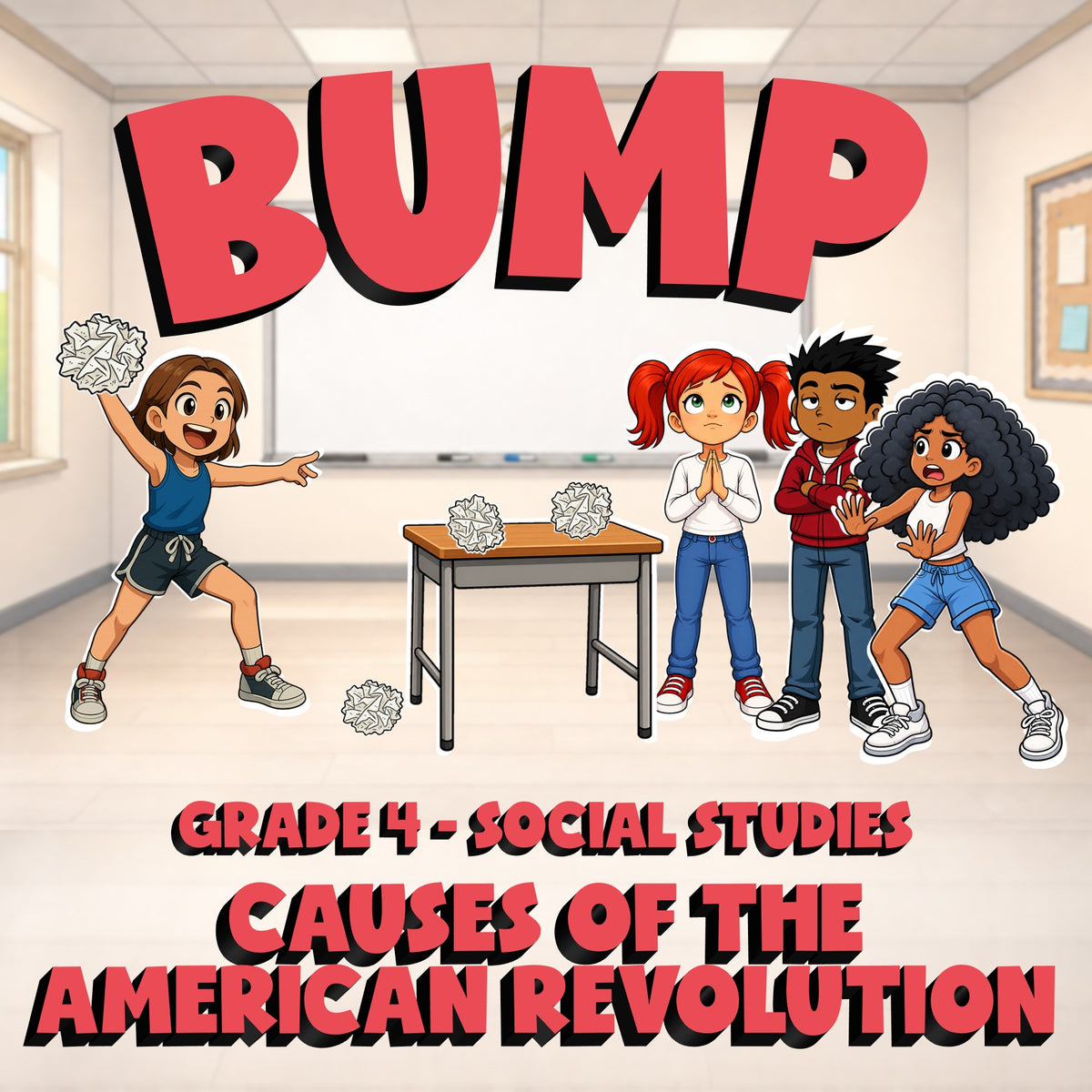 Causes of the American Revolution BUMP Socials Game - No Prep Grade 4 Review