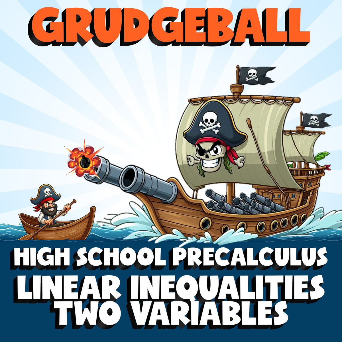 Linear Inequalities Two Variables GRUDGEBALL Math Game - No Prep PreCalculus