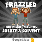 Solute & Solvent FRAZZLED Science Game - No Prep Chemistry Review Activity