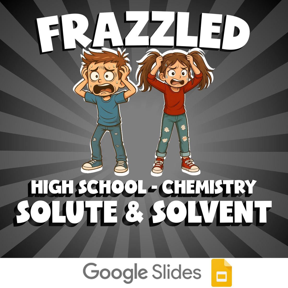Solute & Solvent FRAZZLED Science Game - No Prep Chemistry Review Activity