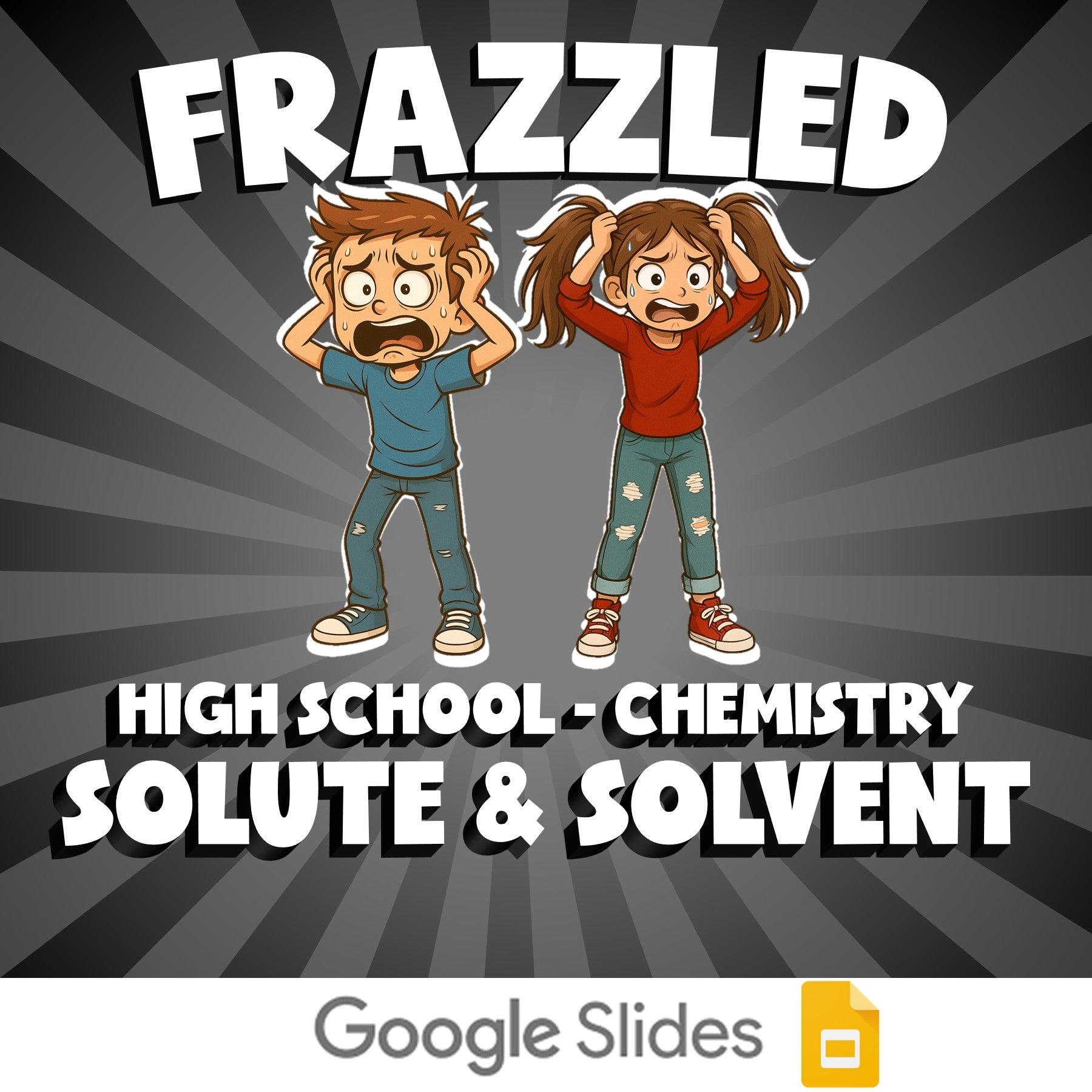 Solute & Solvent FRAZZLED Science Game - No Prep Chemistry Review Activity