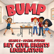 Key Civil Rights Legislation BUMP Socials Game - No Prep Grade 8 Review Activity