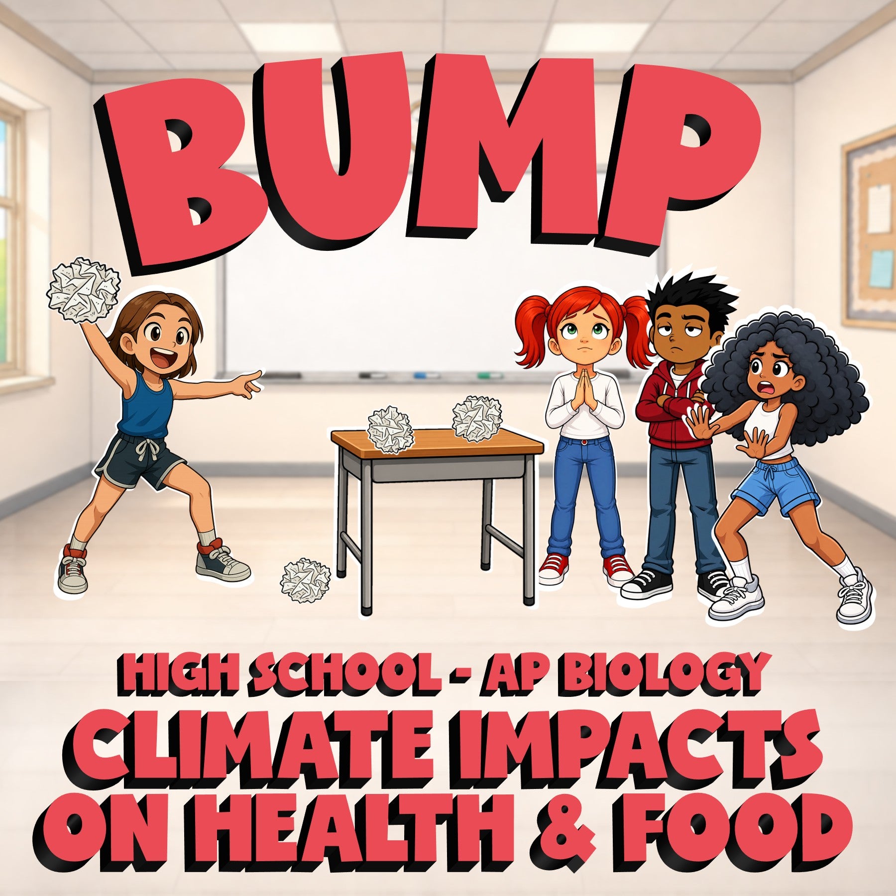 Climate Impacts on Health & Food BUMP Science Game - No Prep AP Biology Review