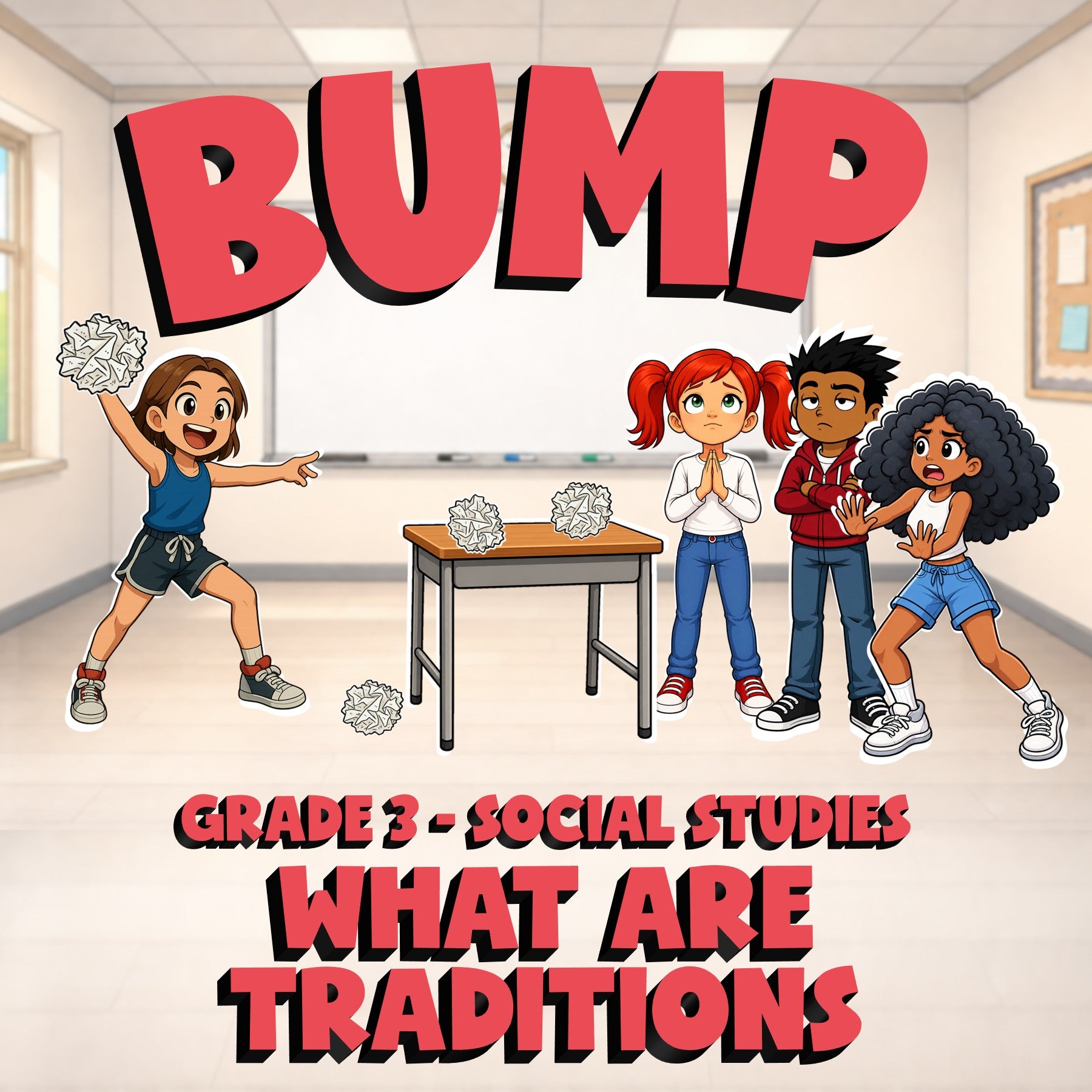 What Are Traditions BUMP Socials Game - No Prep Grade 3 Review Activity