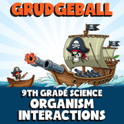 Organism Interactions GRUDGEBALL Science Game - No Prep Grade 9 Review Activity