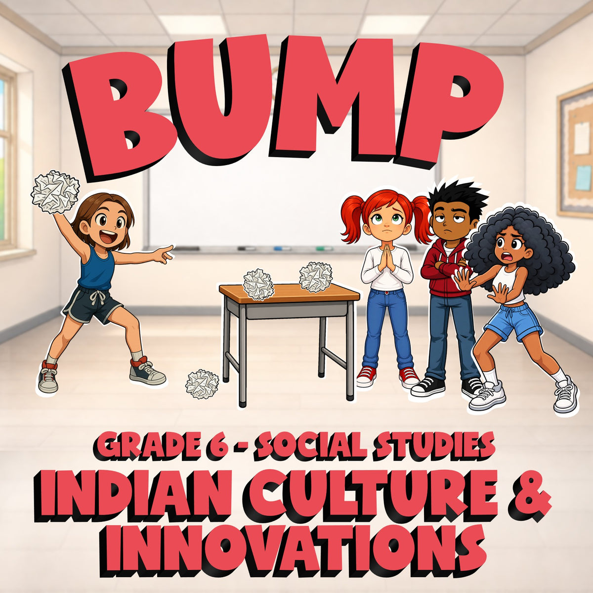Indian Culture & Innovations BUMP Socials Game - No Prep Grade 6 Review Activity