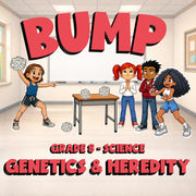 Genetics & Heredity BUMP Science Game - No Prep Grade 8 Review Activity