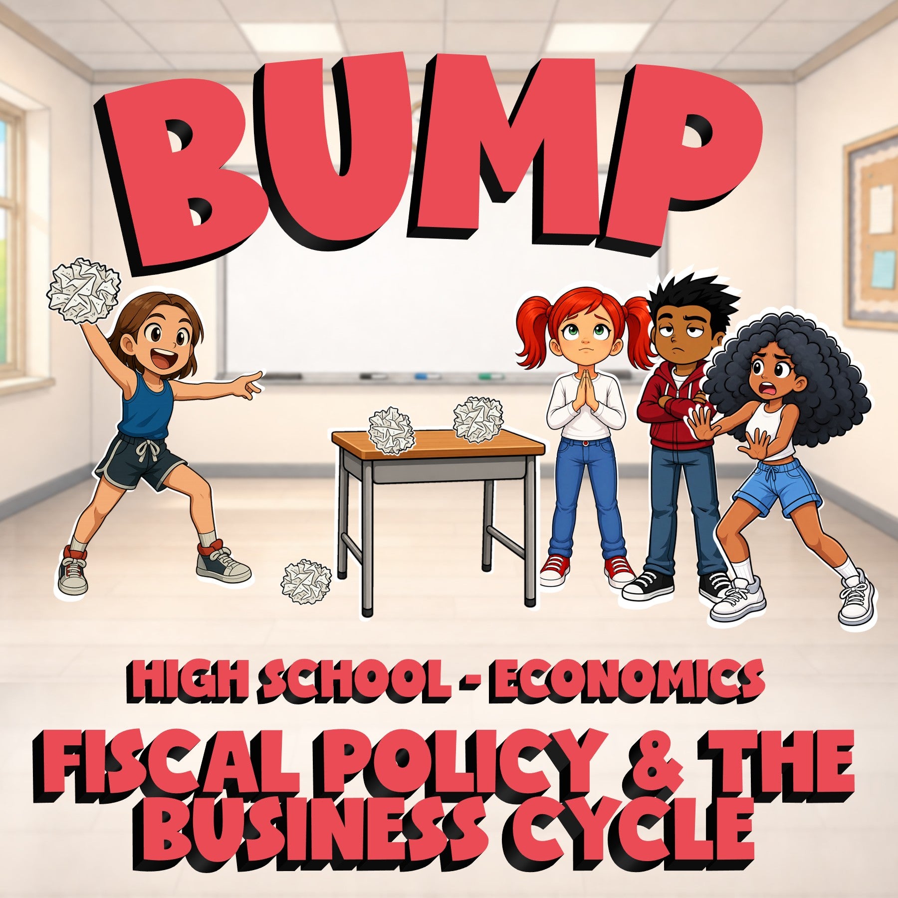 Fiscal Policy & the Business Cycle BUMP Economics Game - No Prep Review Activity