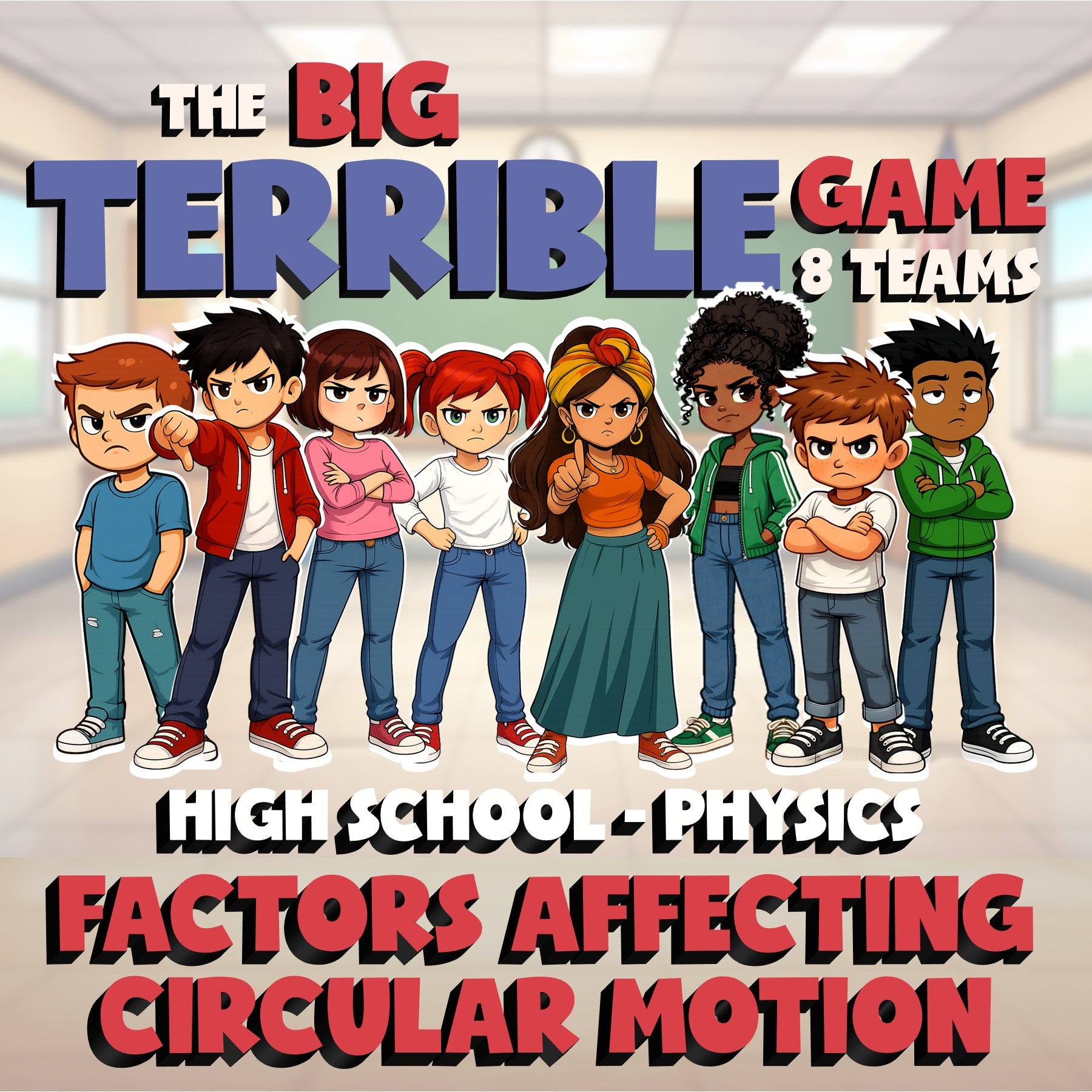 Factors Affecting Circular Motion BIG TERRIBLE GAME - Physics Science Review