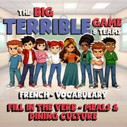 Fill In The Verb - Meals & Dining Culture BIG TERRIBLE GAME - French Exercise