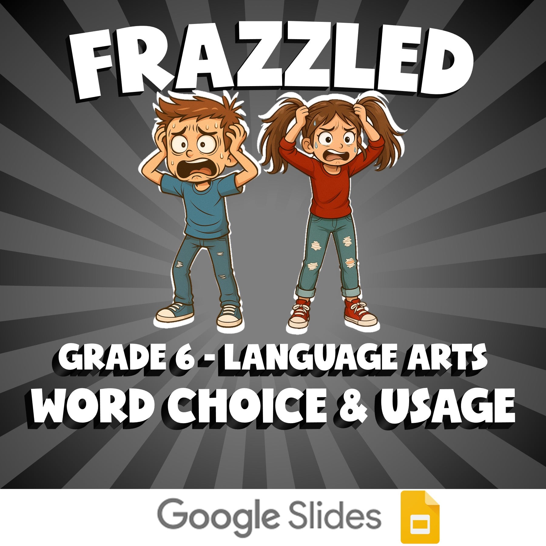 Word Choice & Usage FRAZZLED ELA Game - No Prep Grade 6 Review Activity