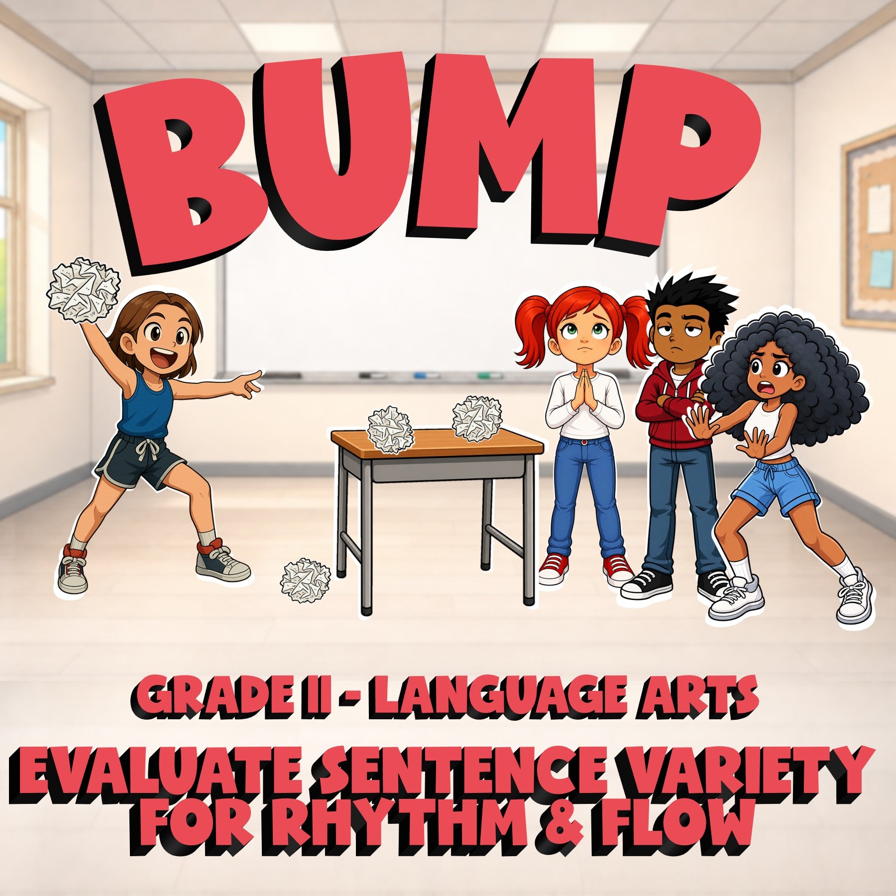 Evaluate Sentence Variety for Rhythm & Flow BUMP ELA Game - No Prep Grade 11