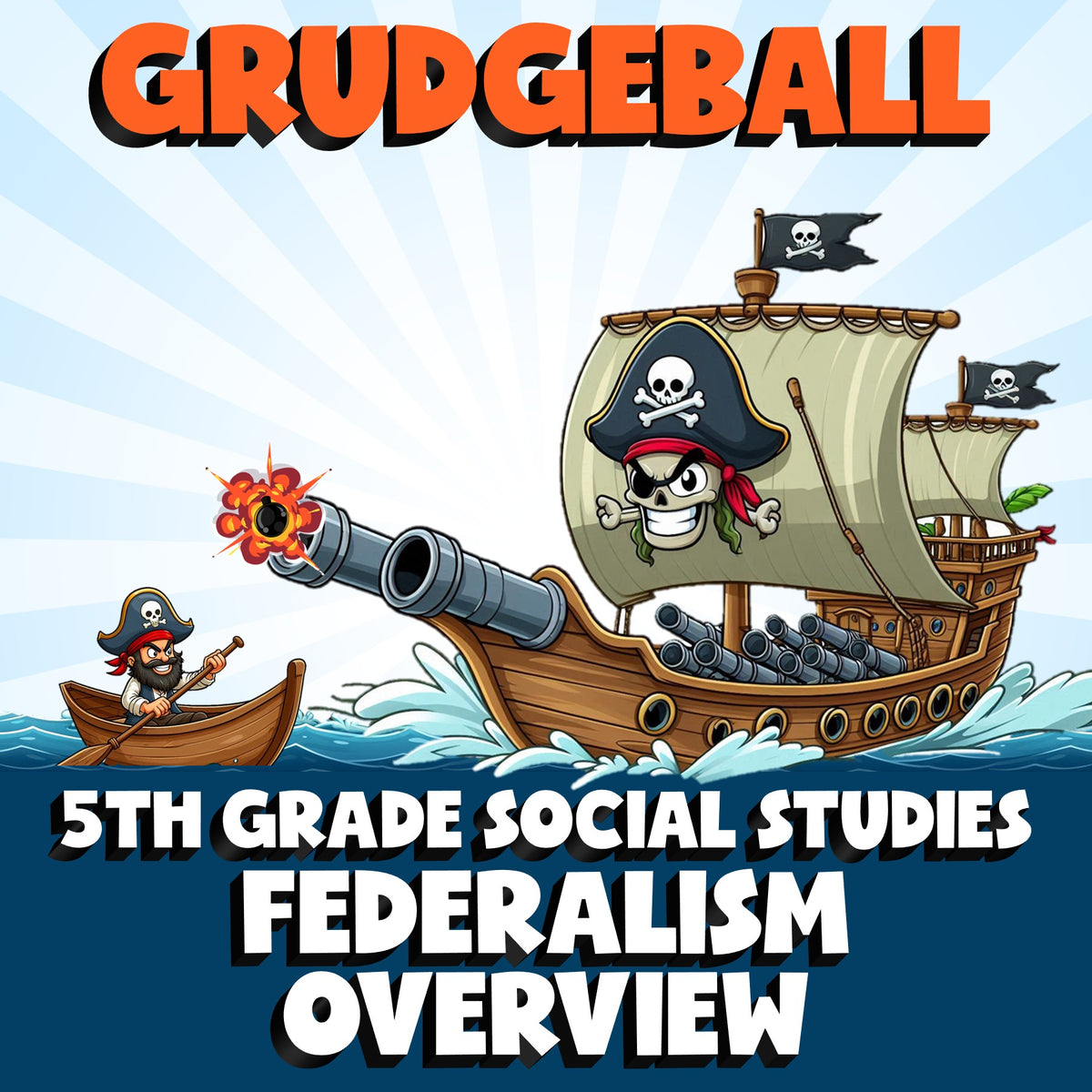 Federalism Overview GRUDGEBALL Socials Game - No Prep Grade 5 Review Activity