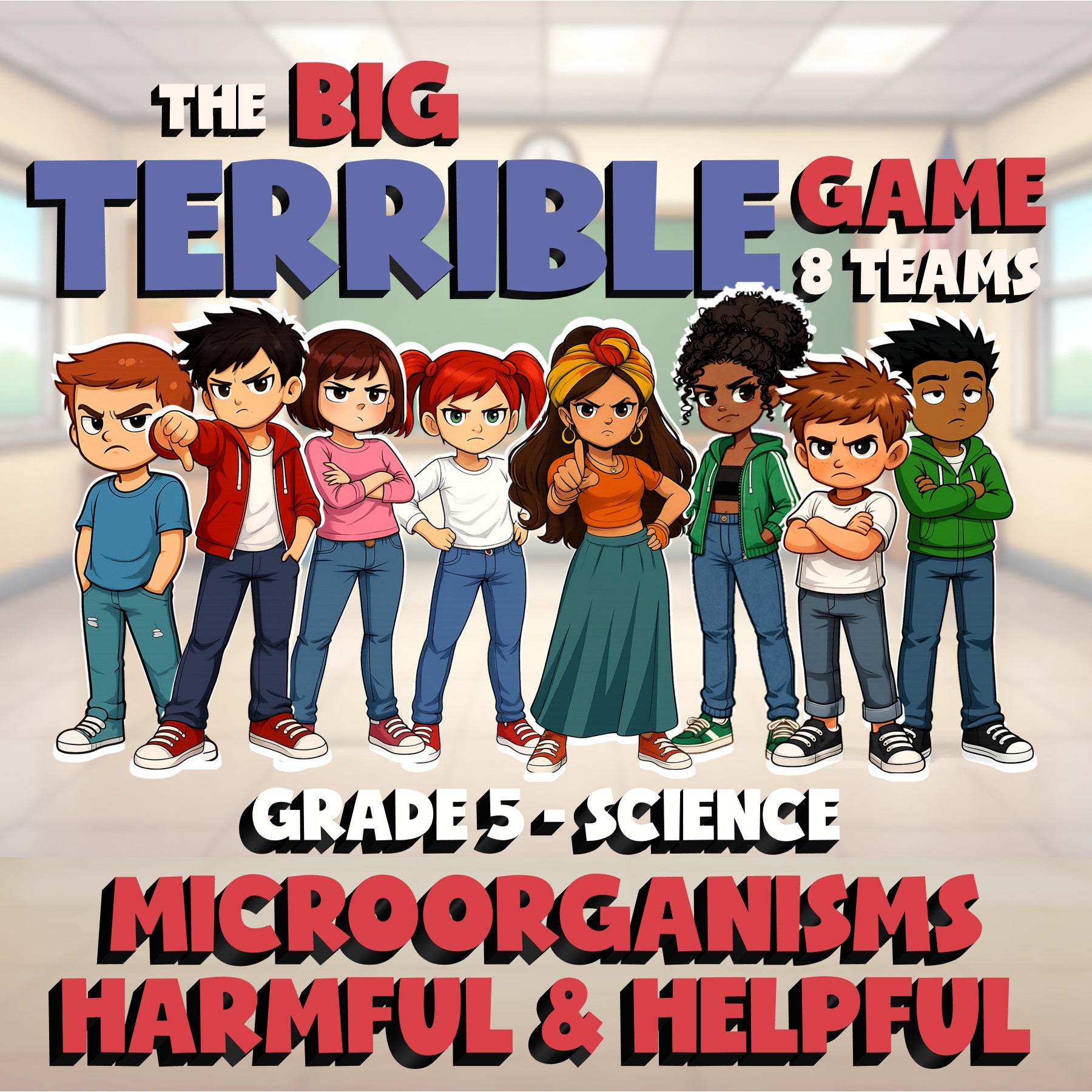 Microorganisms Harmful & Helpful BIG TERRIBLE GAME - Grade 5 Science Review