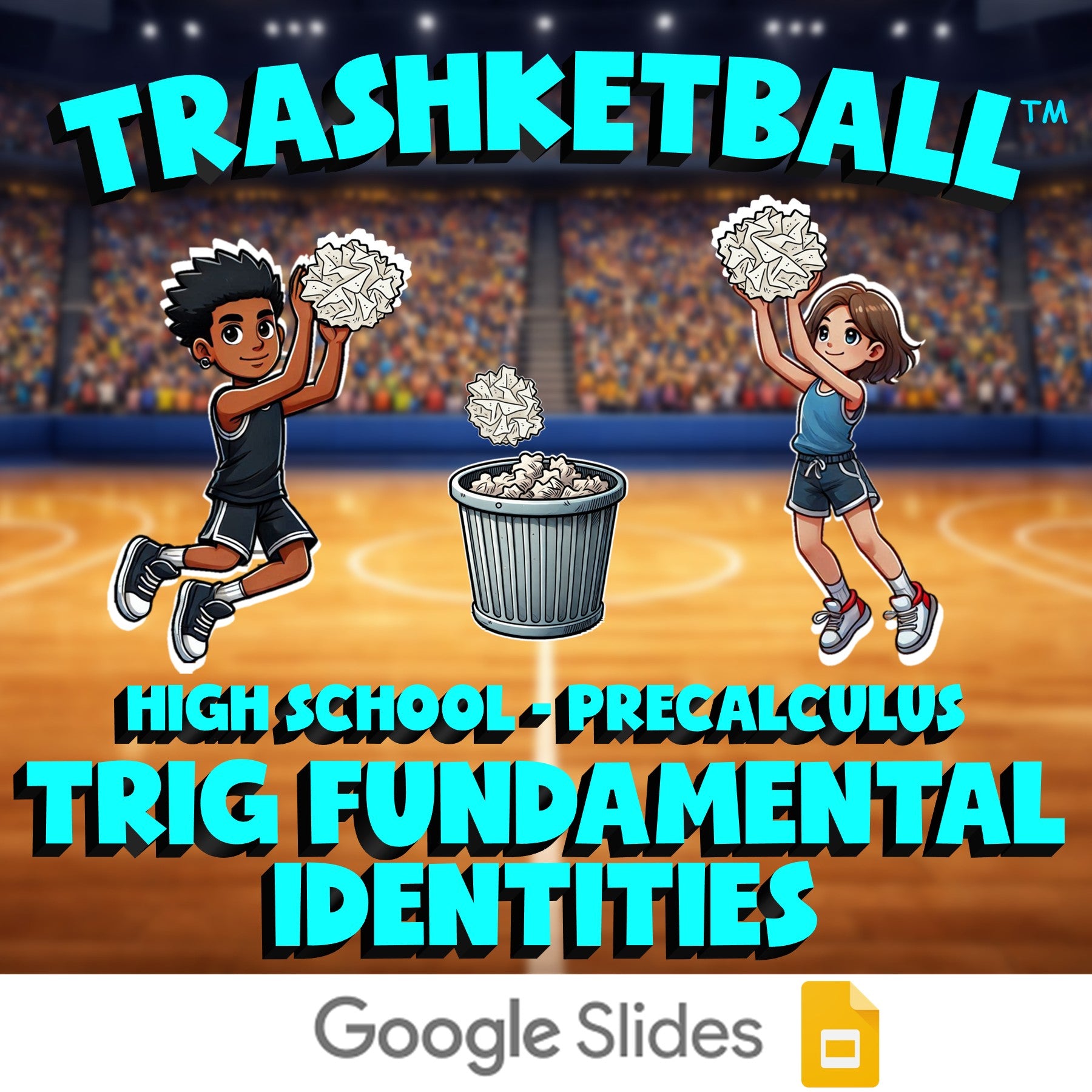 Trig Fundamental Identities TRASHKETBALL Math Game - No Prep PreCalculus Review