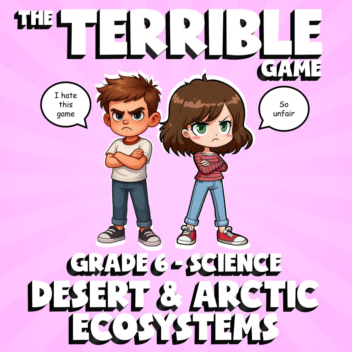 Desert & Arctic Ecosystems THE TERRIBLE GAME - No Prep Grade 6 Science Review