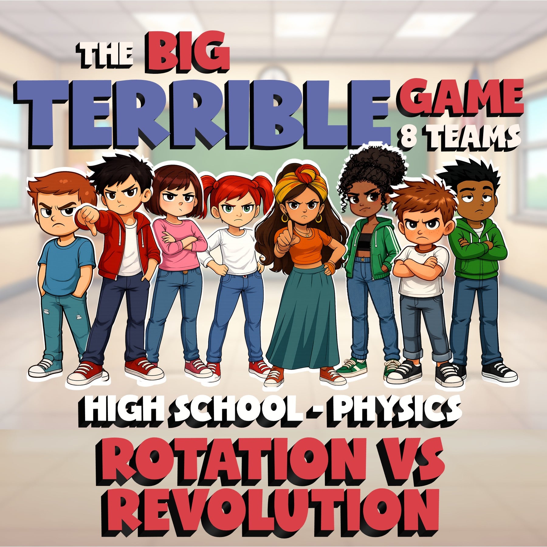 Rotation vs Revolution BIG TERRIBLE GAME - No Prep Physics Science Review
