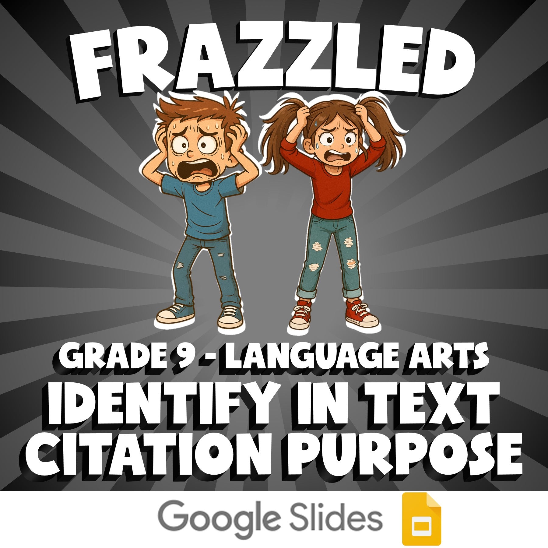 Identify In Text Citation Purpose FRAZZLED ELA Game - No Prep Grade 9 Review