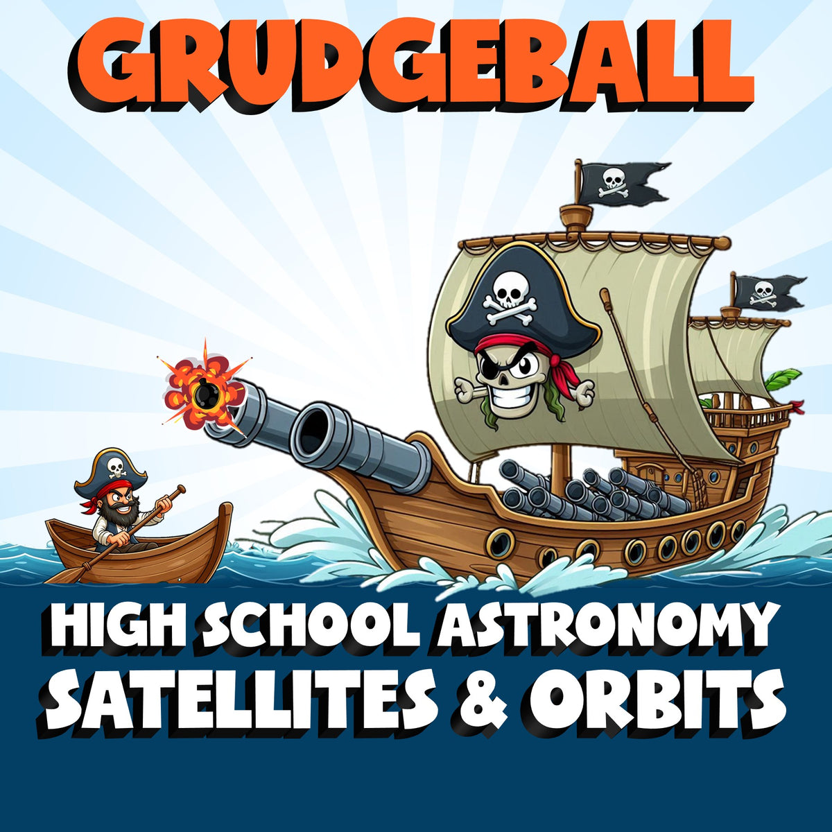 Satellites & Orbits GRUDGEBALL Science Game - No Prep Astronomy Review Activity