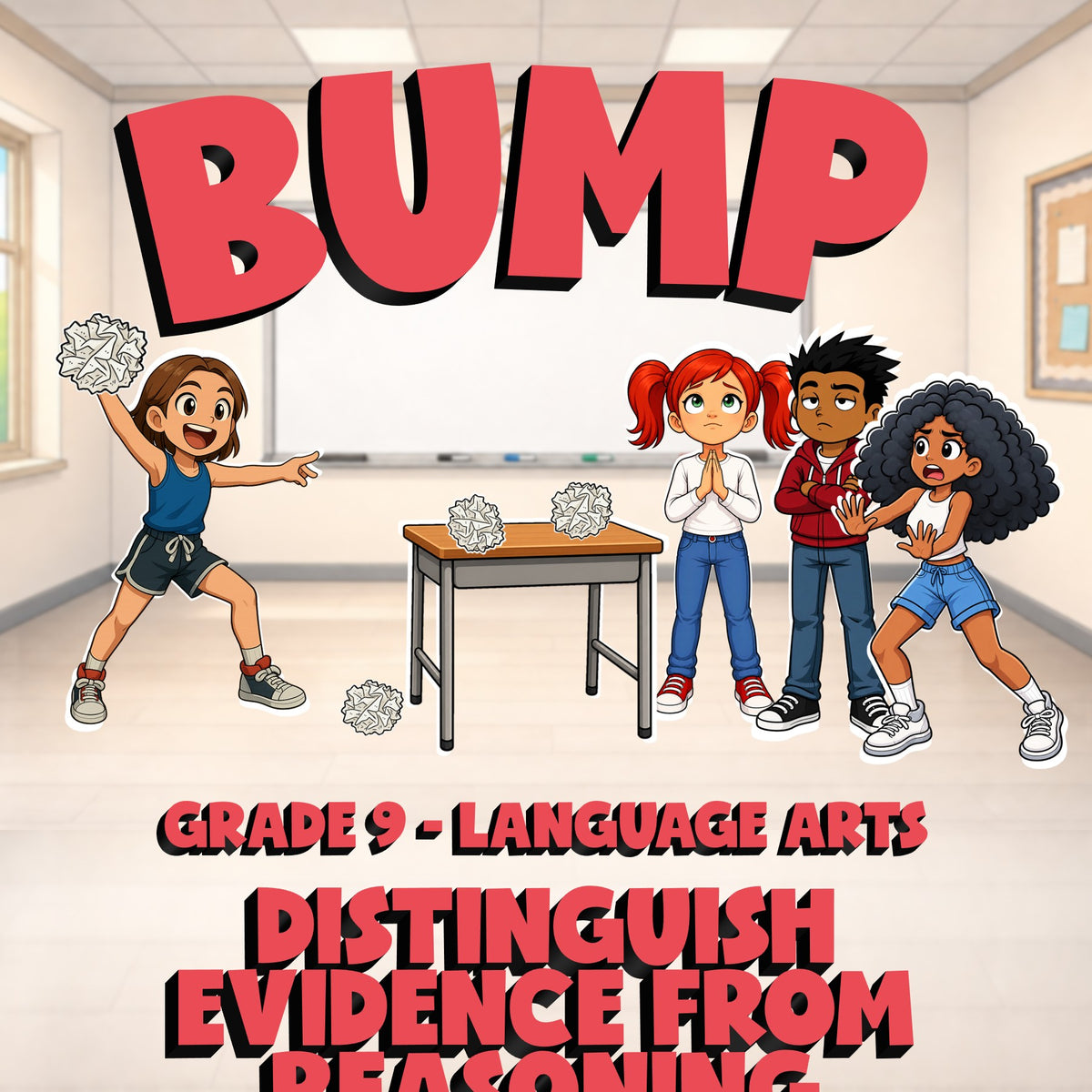 Distinguish Evidence from Reasoning BUMP ELA Game - No Prep Grade 9 Review