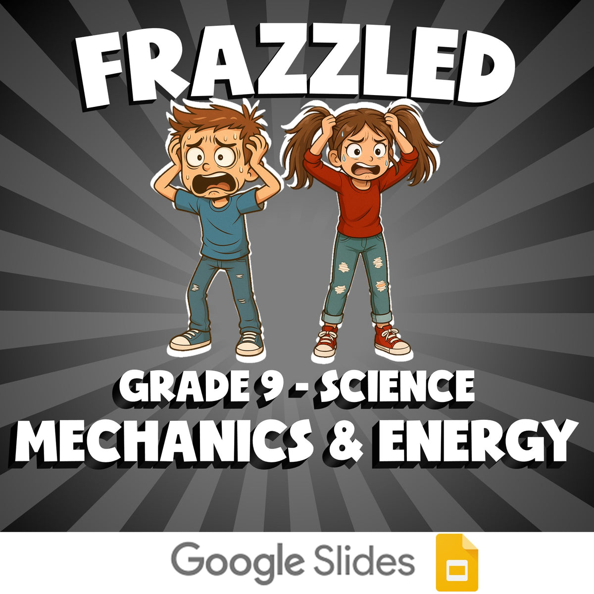 Mechanics & Energy FRAZZLED Science Game - No Prep Grade 9 Review Activity