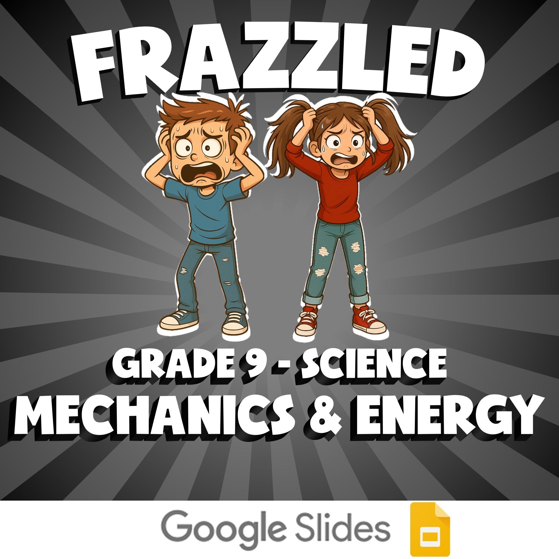 Mechanics & Energy FRAZZLED Science Game - No Prep Grade 9 Review Activity