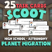 Planet Migration SCOOT TASK CARDS Science Game - No Prep Astronomy Review