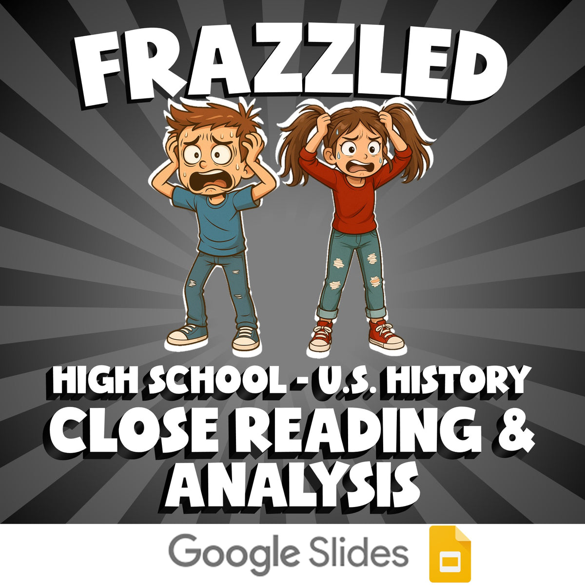 Close Reading & Analysis FRAZZLED U.S. History Game - No Prep Review Activity