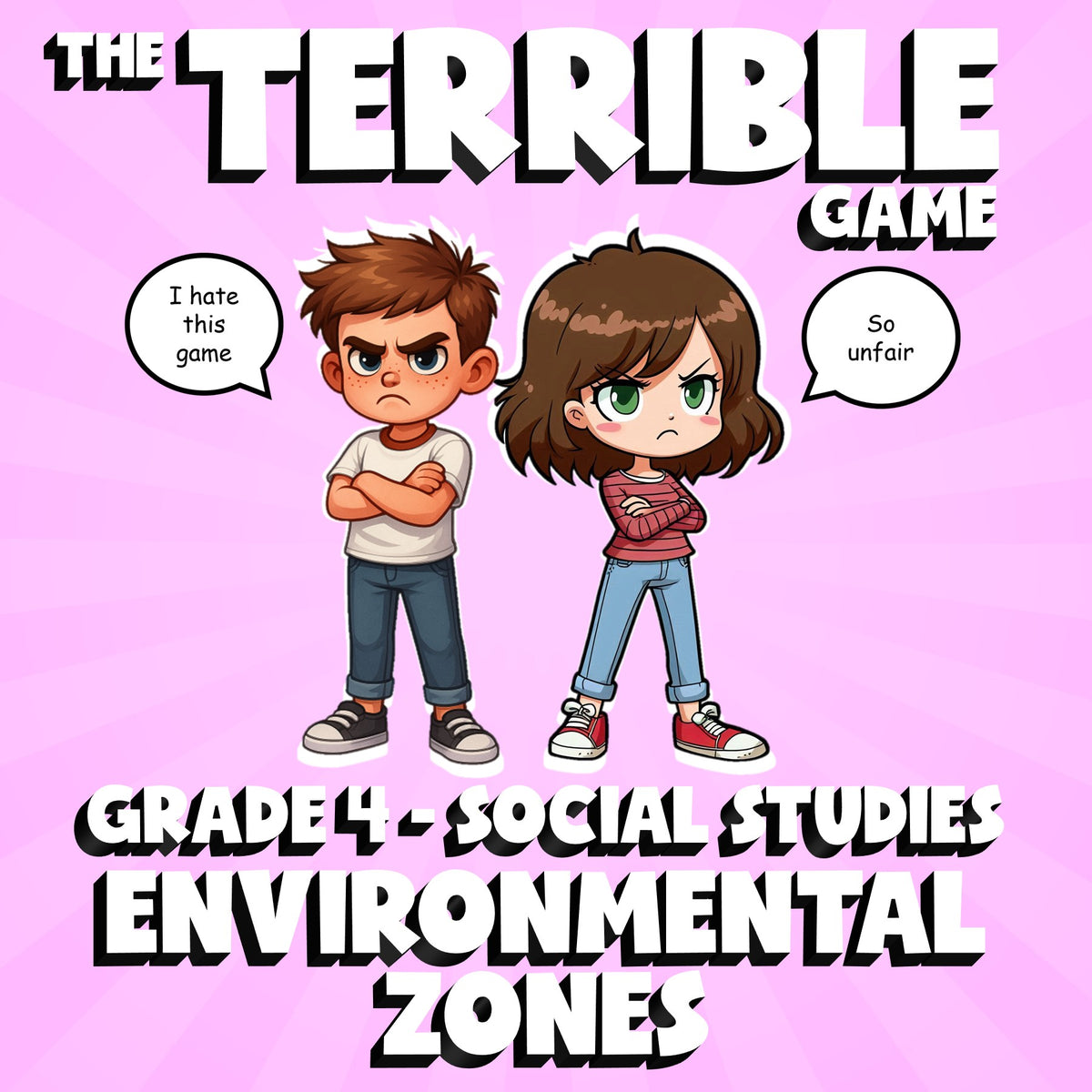 Environmental Zones THE TERRIBLE GAME - No Prep Grade 4 Socials Review Activity