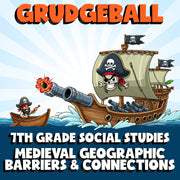 Medieval Geographic Barriers & Connections GRUDGEBALL Socials Game - Grade 7