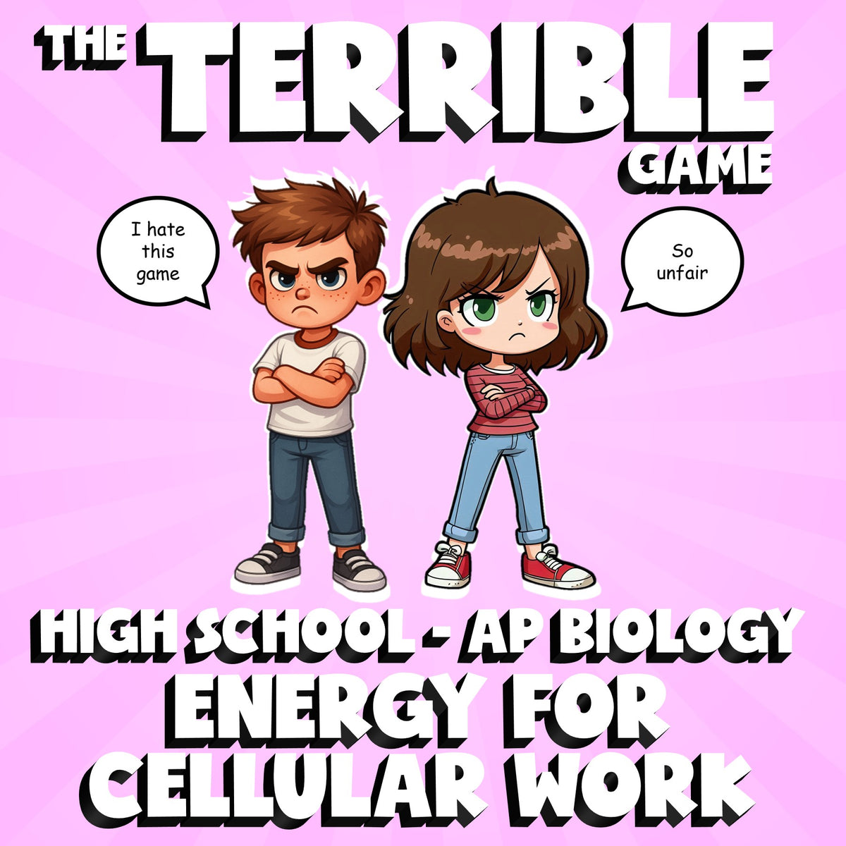 Energy for Cellular Work THE TERRIBLE GAME - No Prep AP Biology Science Review