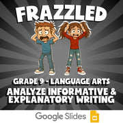 Analyze Informative & Explanatory Writing FRAZZLED ELA Game - No Prep Grade 9