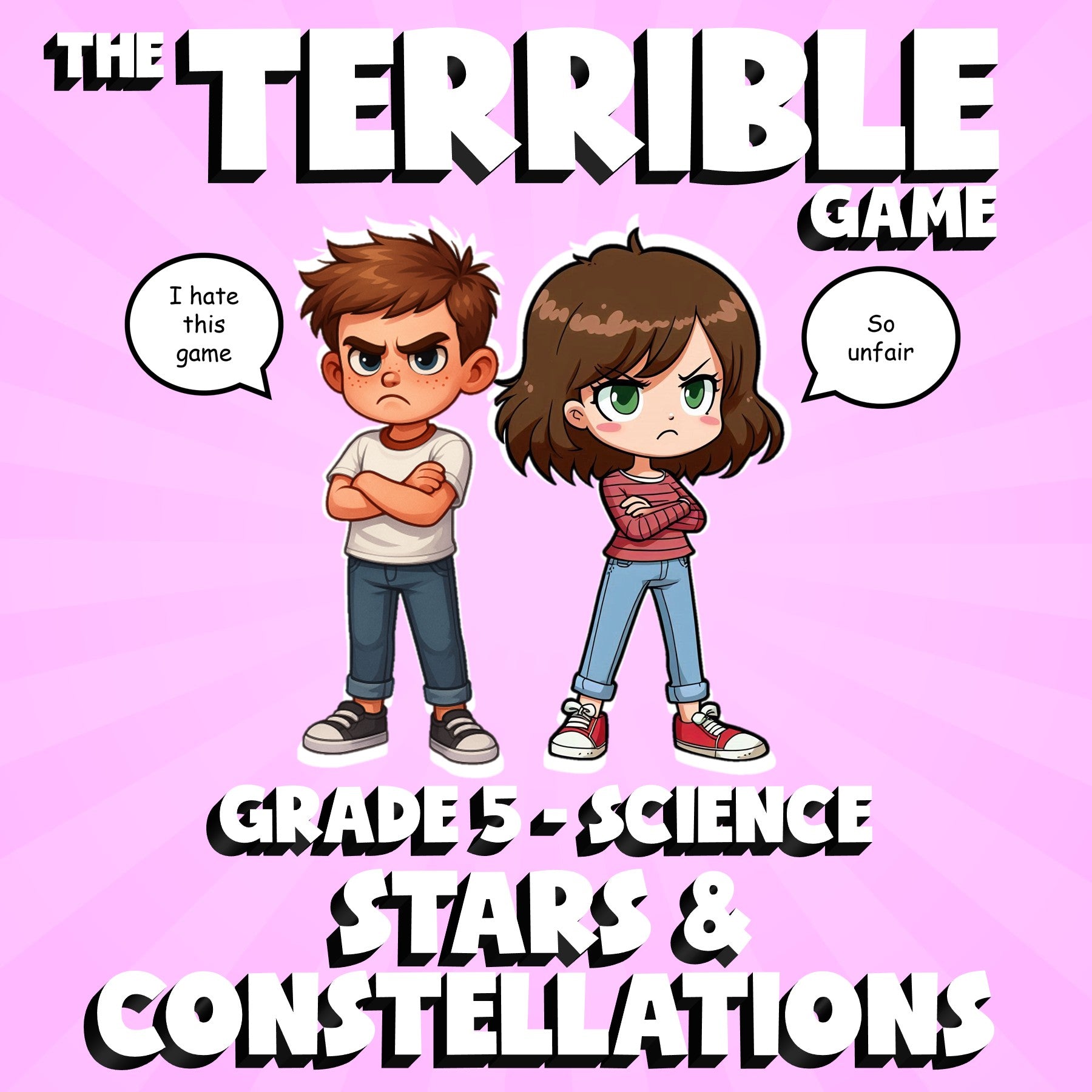 Stars & Constellations THE TERRIBLE GAME - No Prep Grade 5 Science Review