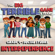 Interdependence BIG TERRIBLE GAME - No Prep Grade 4 Socials Review Activity