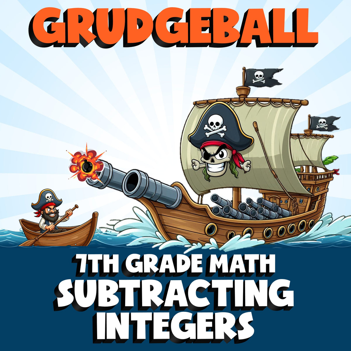 Subtracting Integers GRUDGEBALL Math Game - No Prep Grade 7 Review Activity