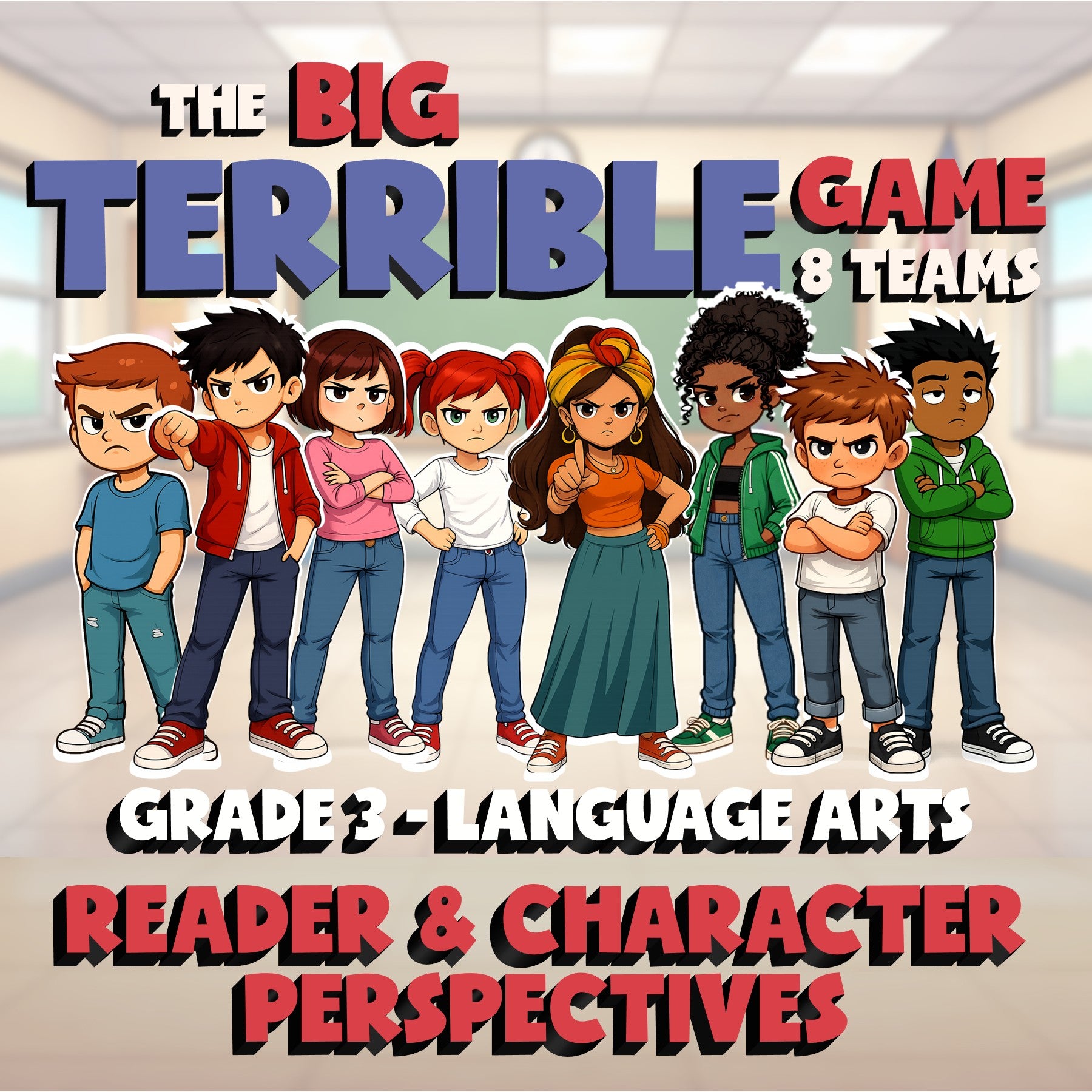 Reader & Character Perspectives BIG TERRIBLE GAME - No Prep Grade 3 ELA Review