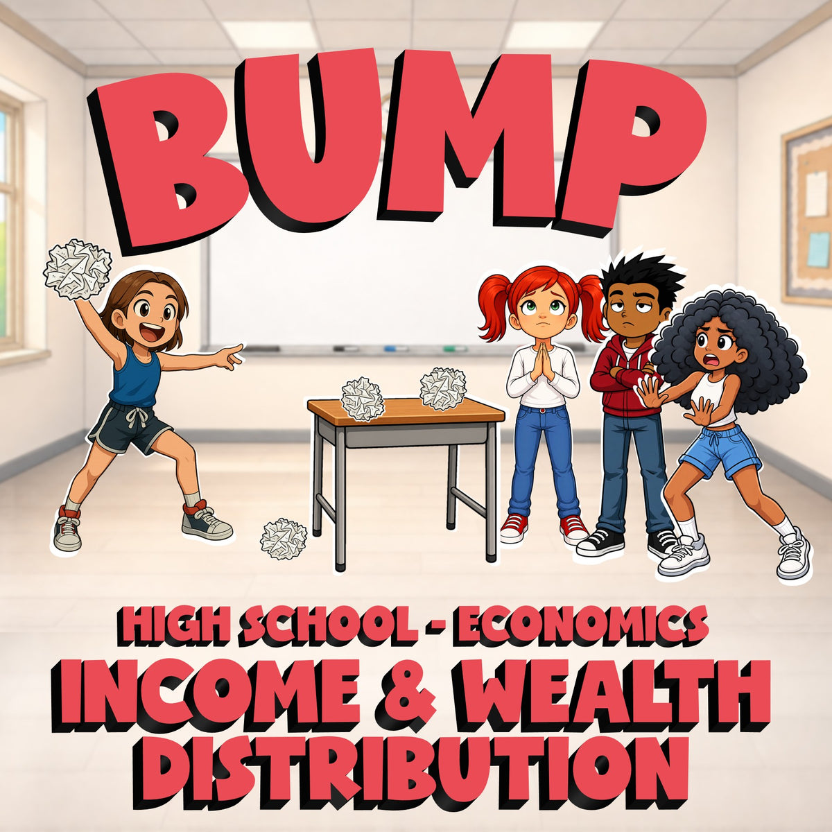 Income & Wealth Distribution BUMP Economics Game - No Prep Review Activity