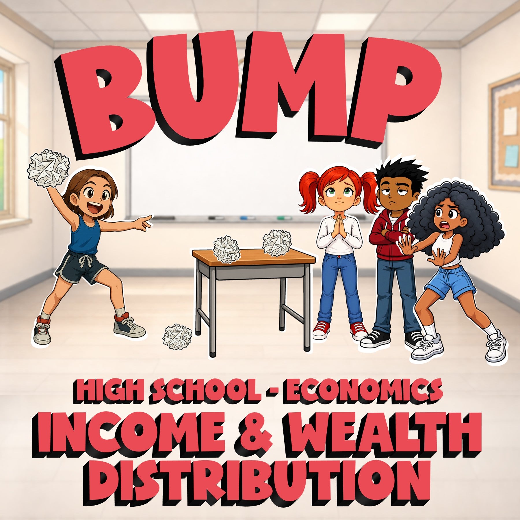 Income & Wealth Distribution BUMP Economics Game - No Prep Review Activity