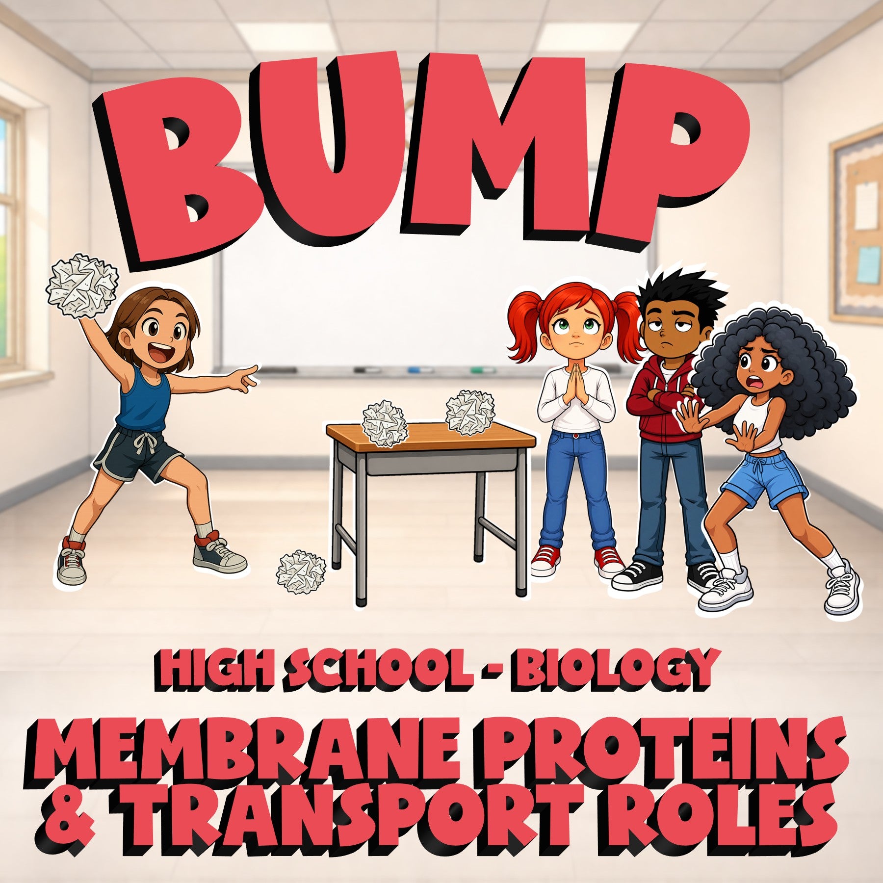 Membrane Proteins & Transport Roles BUMP Science Game - No Prep Biology Review
