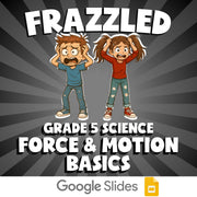 Force & Motion Basics FRAZZLED Science Game - No Prep Grade 5 Review Activity