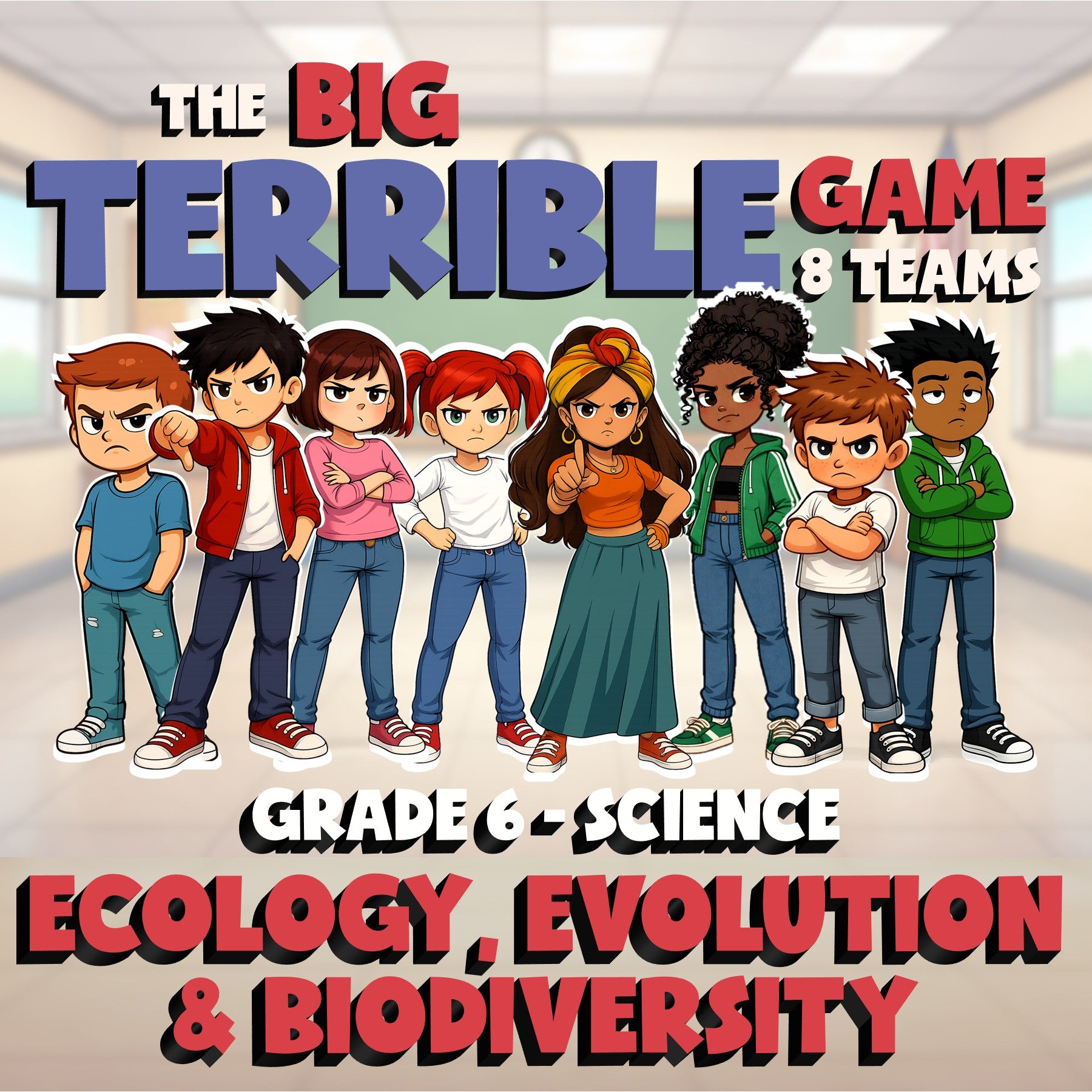 Ecology, Evolution & Biodiversity BIG TERRIBLE GAME - Grade 6 Science Review