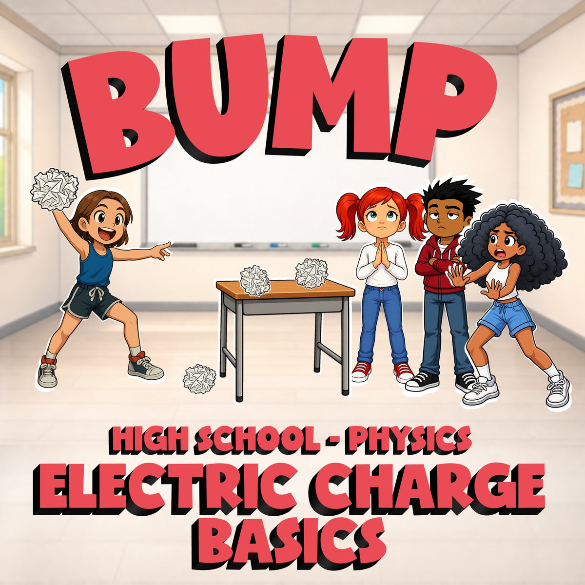 Electric Charge Basics BUMP Science Game - No Prep Physics Review Activity