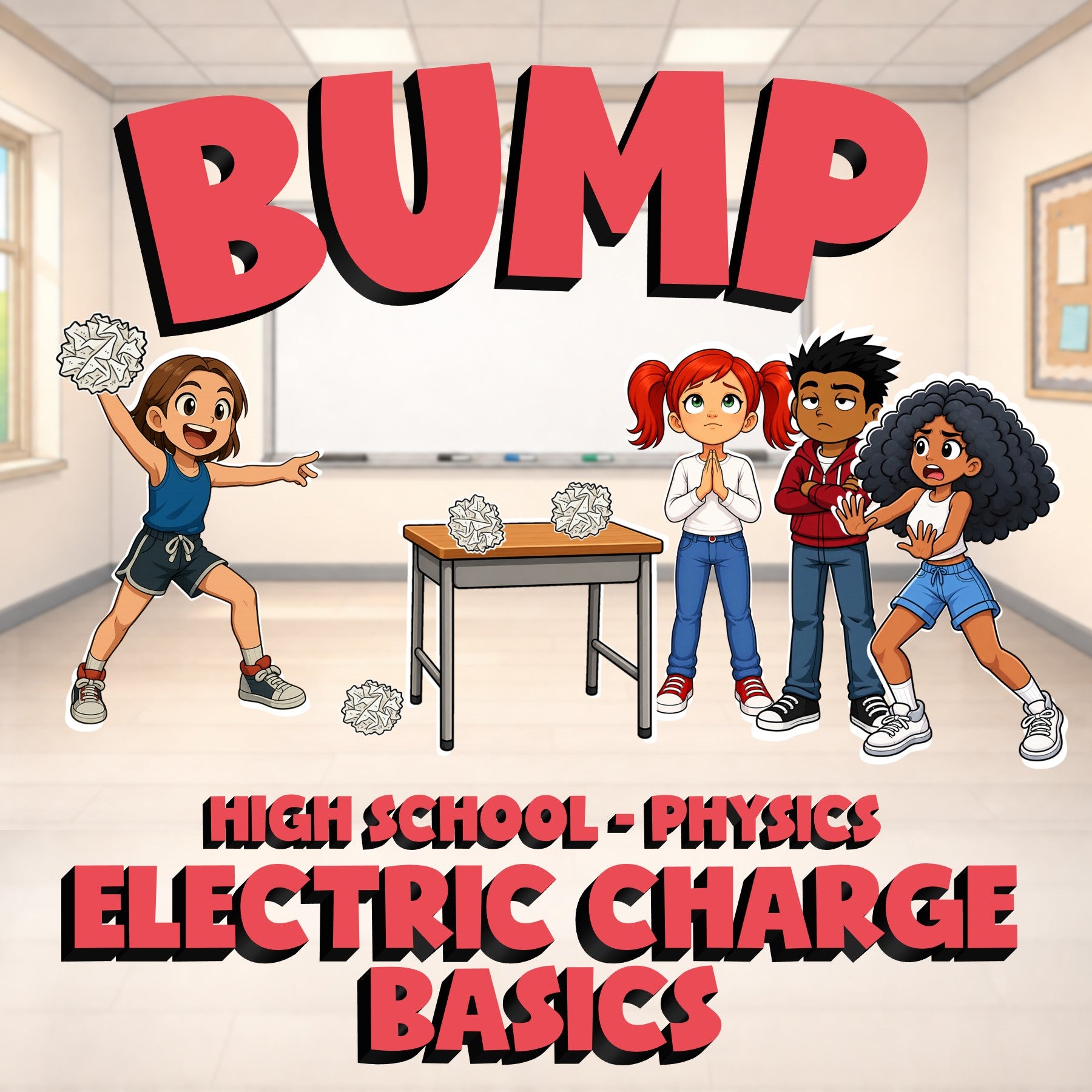 Electric Charge Basics BUMP Science Game - No Prep Physics Review Activity
