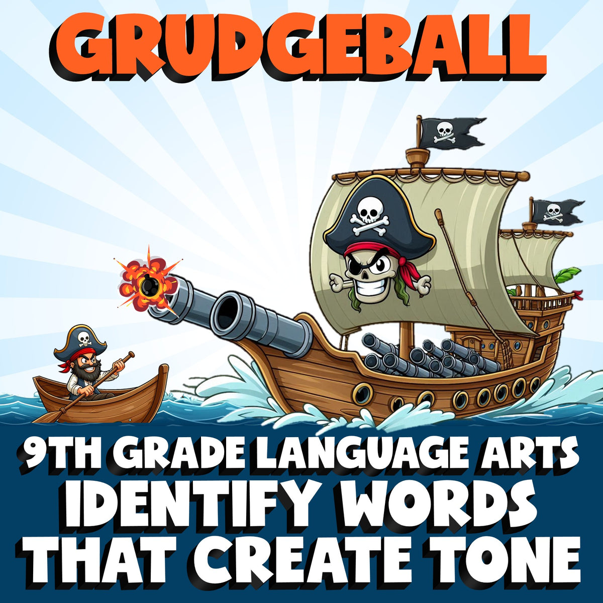 Identify Words That Create Tone GRUDGEBALL ELA Game - No Prep Grade 9 Review