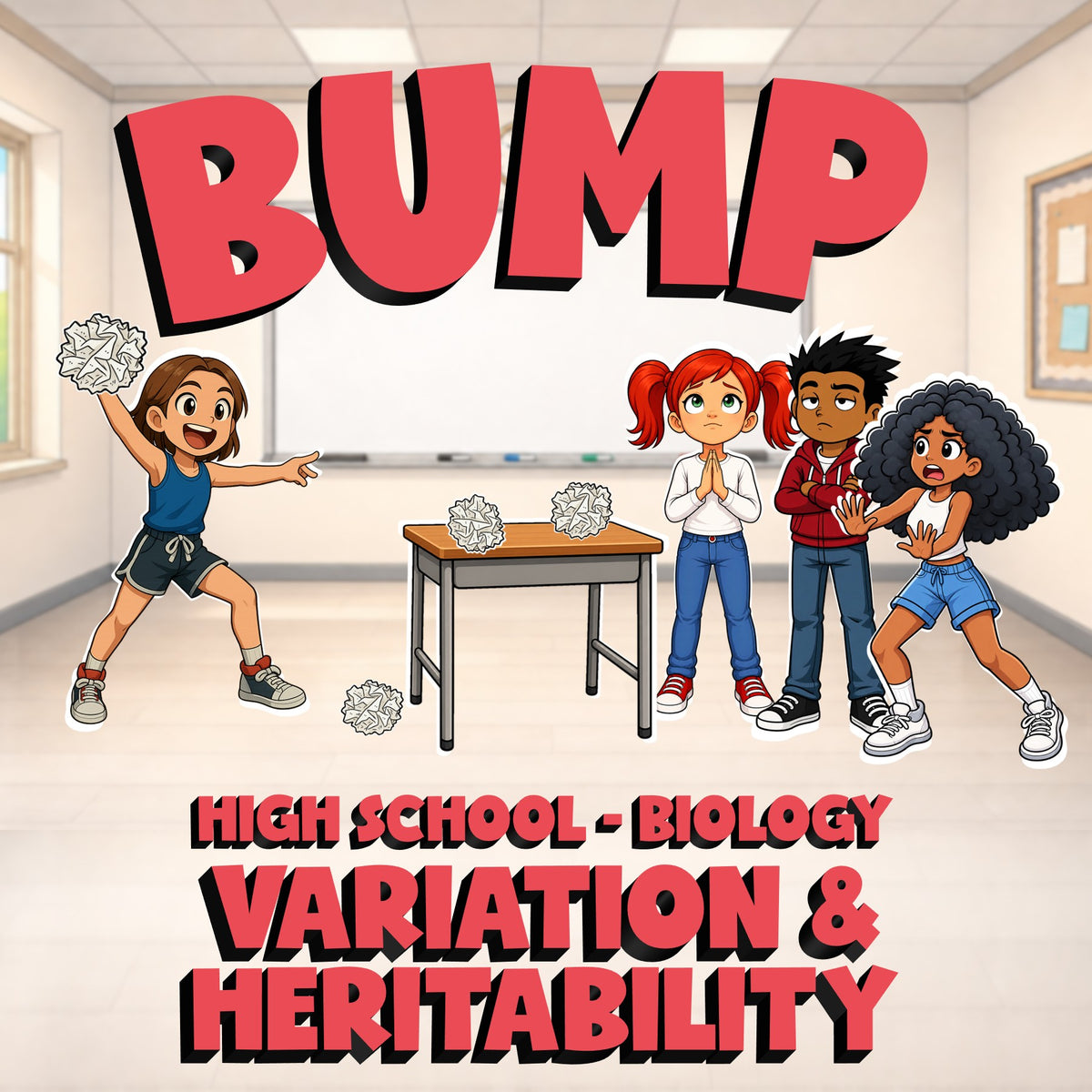 Variation & Heritability BUMP Science Game - No Prep Biology Review Activity