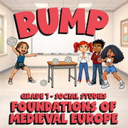Foundations of Medieval Europe BUMP Socials Game - No Prep Grade 7 Review