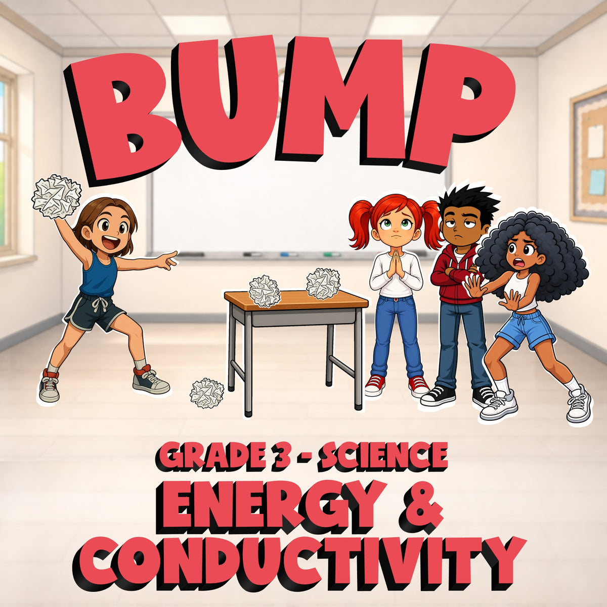Energy & Conductivity BUMP Science Game - No Prep Grade 3 Review Activity