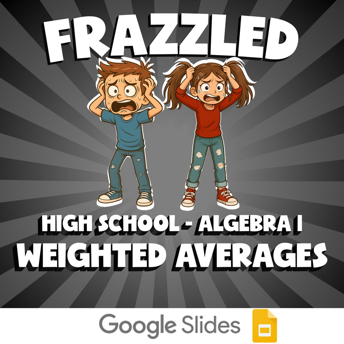 Weighted Averages FRAZZLED Math Game - No Prep Algebra 1 Review Activity